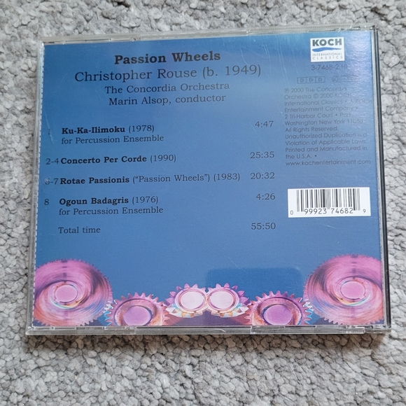 Passion Wheels Christopher Rouse The Concordia Orchestra on CD Ex-Library - Picture 4 of 5